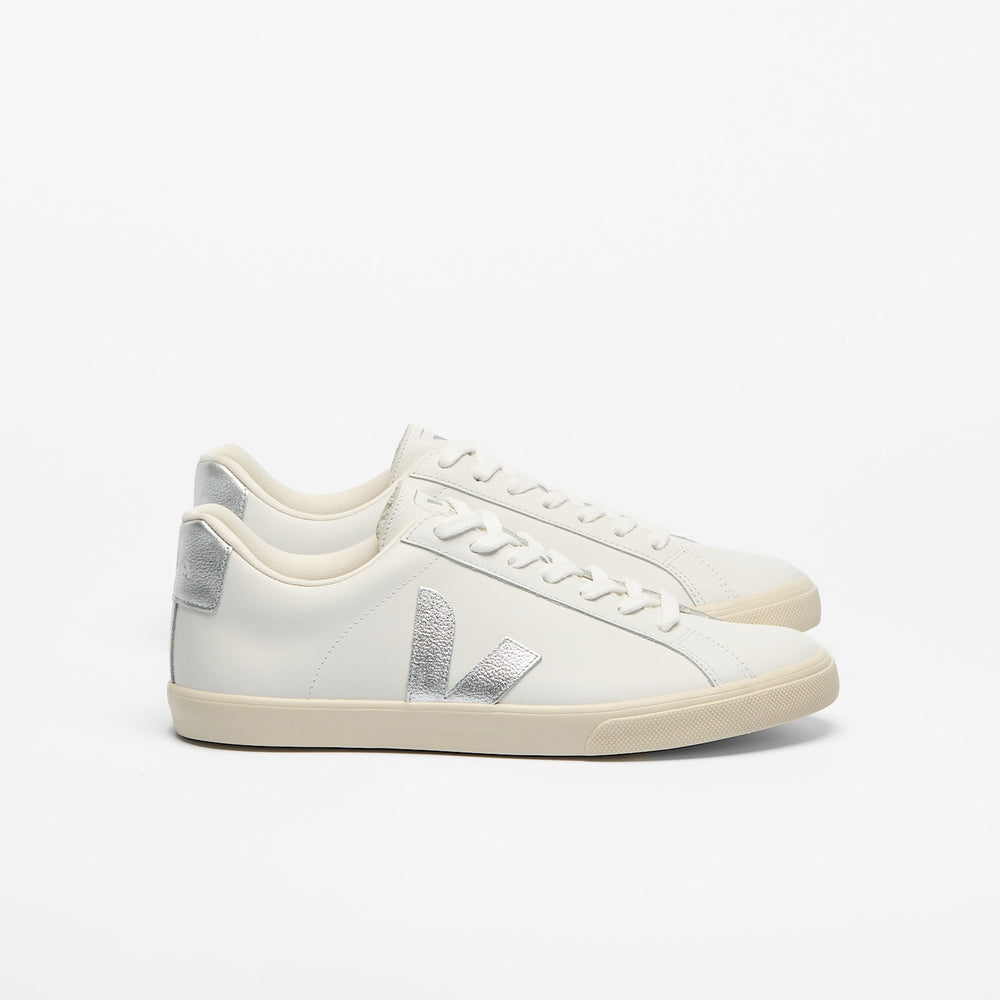 ESPLAR LEATHER WHITE SILVER | VEJA DISCOUNT