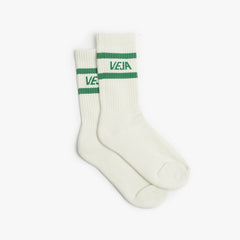 ICONIC SOCKS COTTON WHITE GREEN | VEJA ONLINE