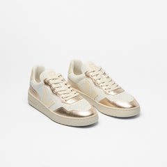 V-90 LEATHER WHITE CALCAIRE PLATINE | VEJA US
