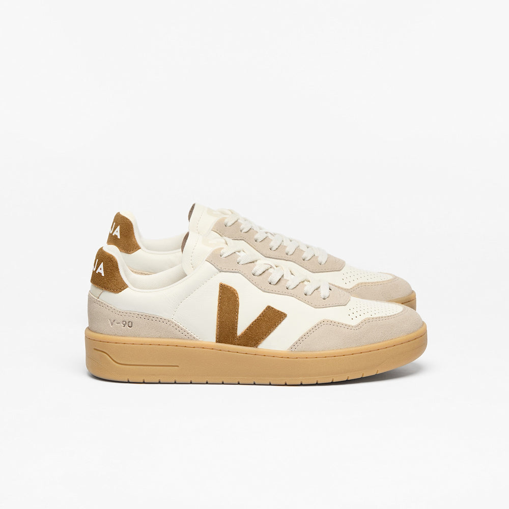 V-90 LEATHER PURE CAMEL ALMOND NATURAL | VEJA DISCOUNT