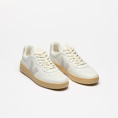 V-90 LEATHER WHITE LIGHT GREY NATURAL | VEJA DISCOUNT