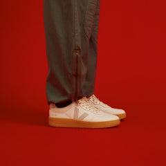 V-90 LEATHER WHITE LIGHT GREY NATURAL | VEJA DISCOUNT