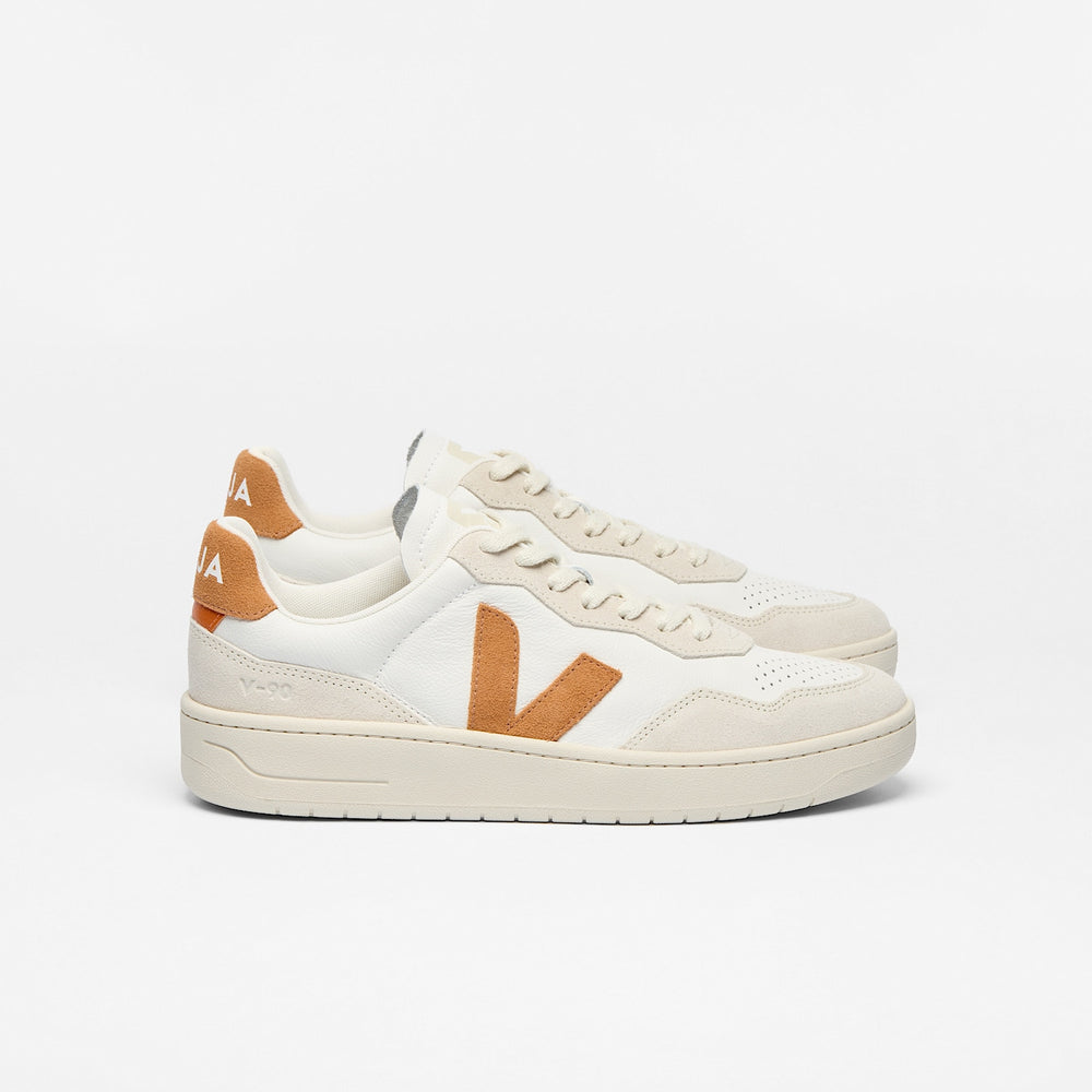 V-90 LEATHER WHITE UMBER | VEJA US