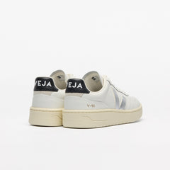 V-90 LEATHER WHITE SILVER BLACK | VEJA DISCOUNT