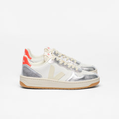 V-10 LEATHER WHITE PIERRE SILVER | VEJA SALE