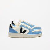 V-10 LEATHER PURE BLACK AQUA | VEJA US