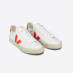 CAMPO LEATHER WHITE ORANGE FLUO | VEJA US