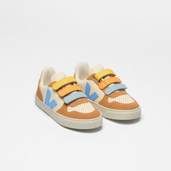 V-10 LEATHER CASHEW AQUA UMBER | VEJA FOR SALE