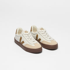 VOLLEY ELASTIC LACES LEATHER WHITE ALMOND BARK | VEJA DISCOUNT