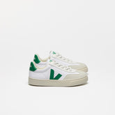VOLLEY ELASTIC LACES CANVAS WHITE EMERAUDE | VEJA ONLINE