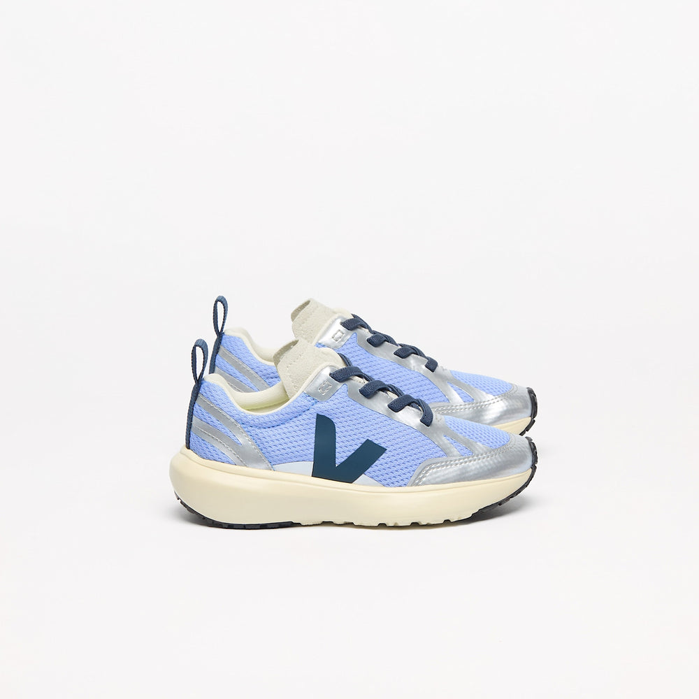 CANARY ELASTIC LACES ALVEOMESH OLYMPE NAUTICO SILVER | VEJA DISCOUNT