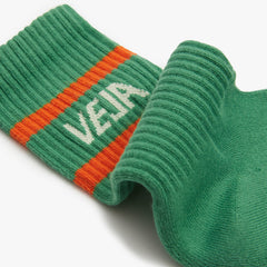 ICONIC SOCKS COTTON GREEN WHITE ORANGE | VEJA SALE