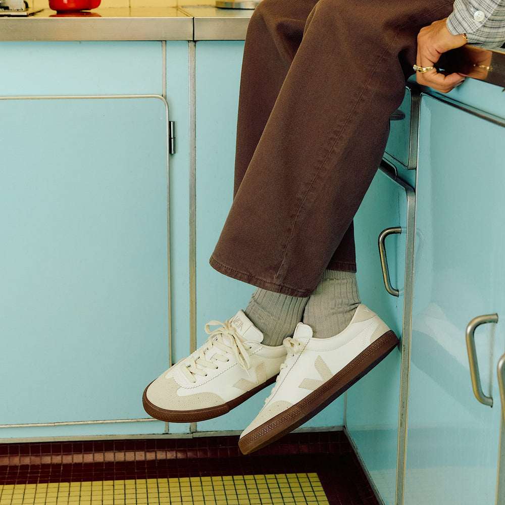 VOLLEY LEATHER WHITE NATURAL BARK | VEJA NEAR ME