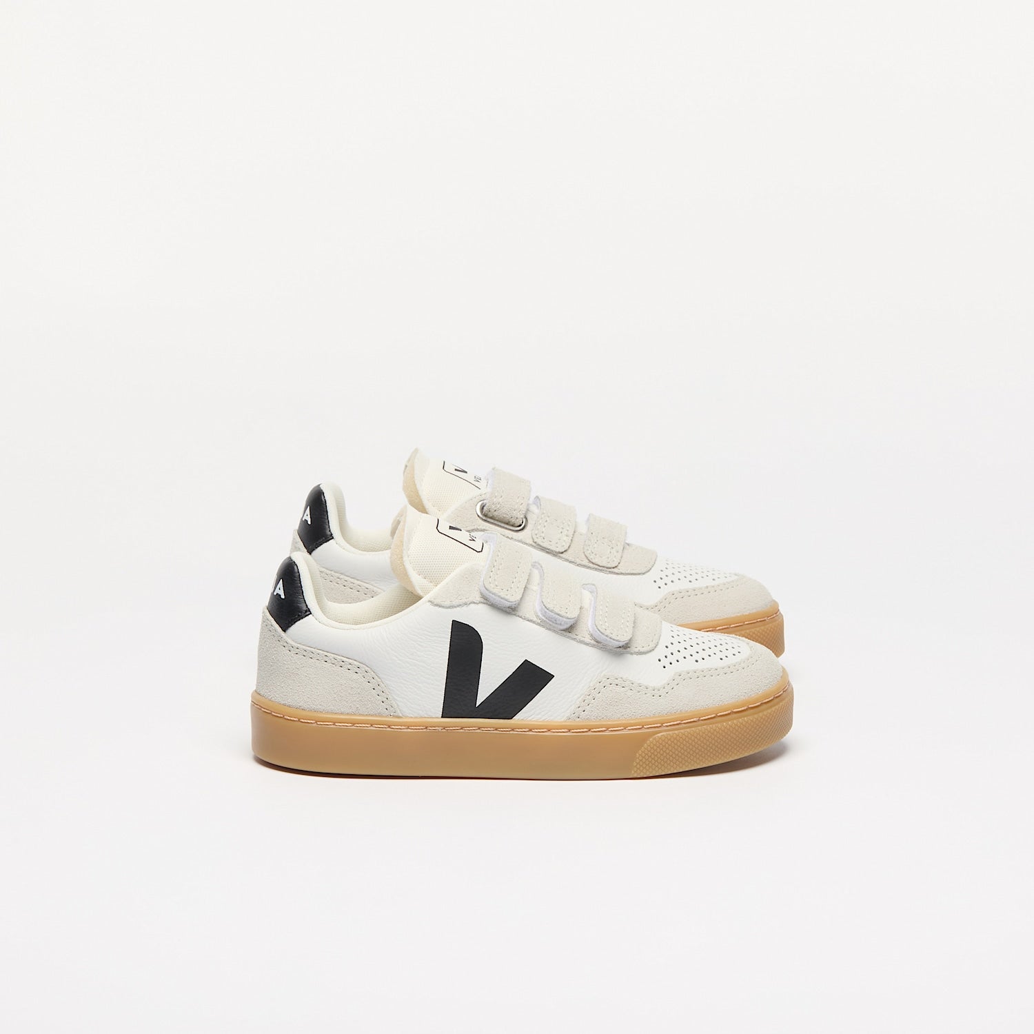 V-90 LEATHER WHITE BLACK NATURAL | VEJA OUTLET