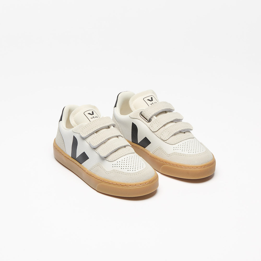 V-90 LEATHER WHITE BLACK NATURAL | VEJA OUTLET