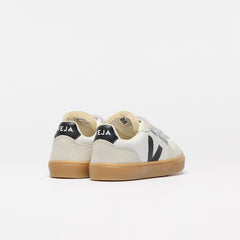 V-90 LEATHER WHITE BLACK NATURAL | VEJA OUTLET