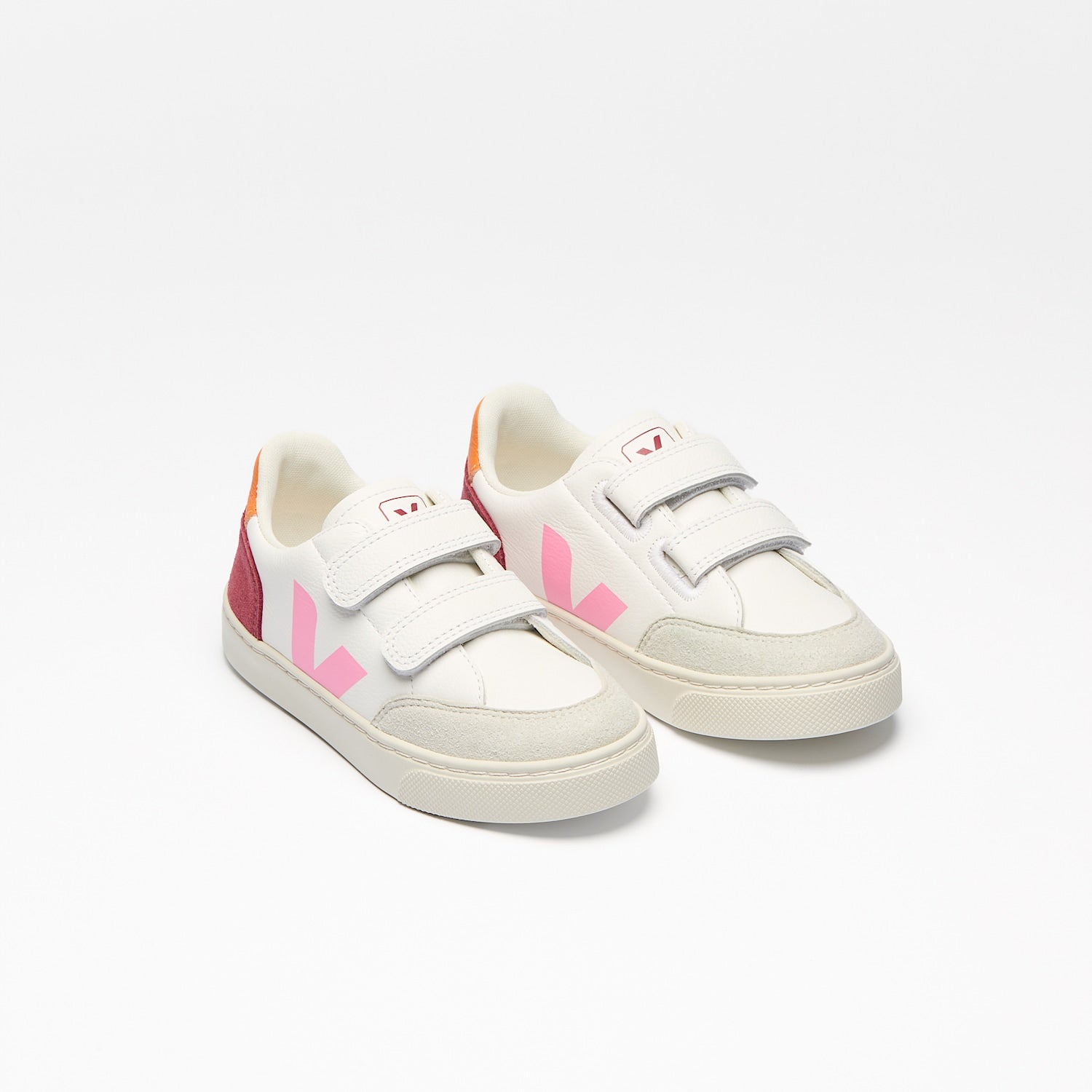 V-12 LEATHER WHITE MULTICO MARSALA | VEJA ONLINE