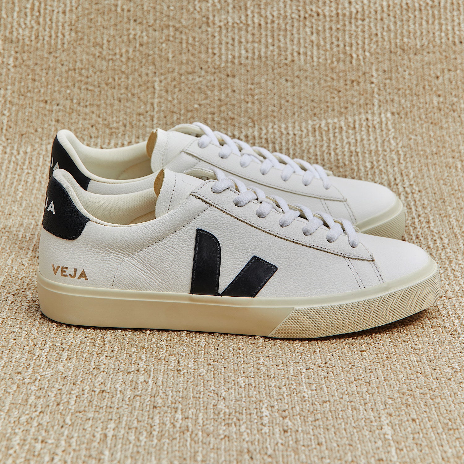 CAMPO LEATHER WHITE BLACK | VEJA ONLINE