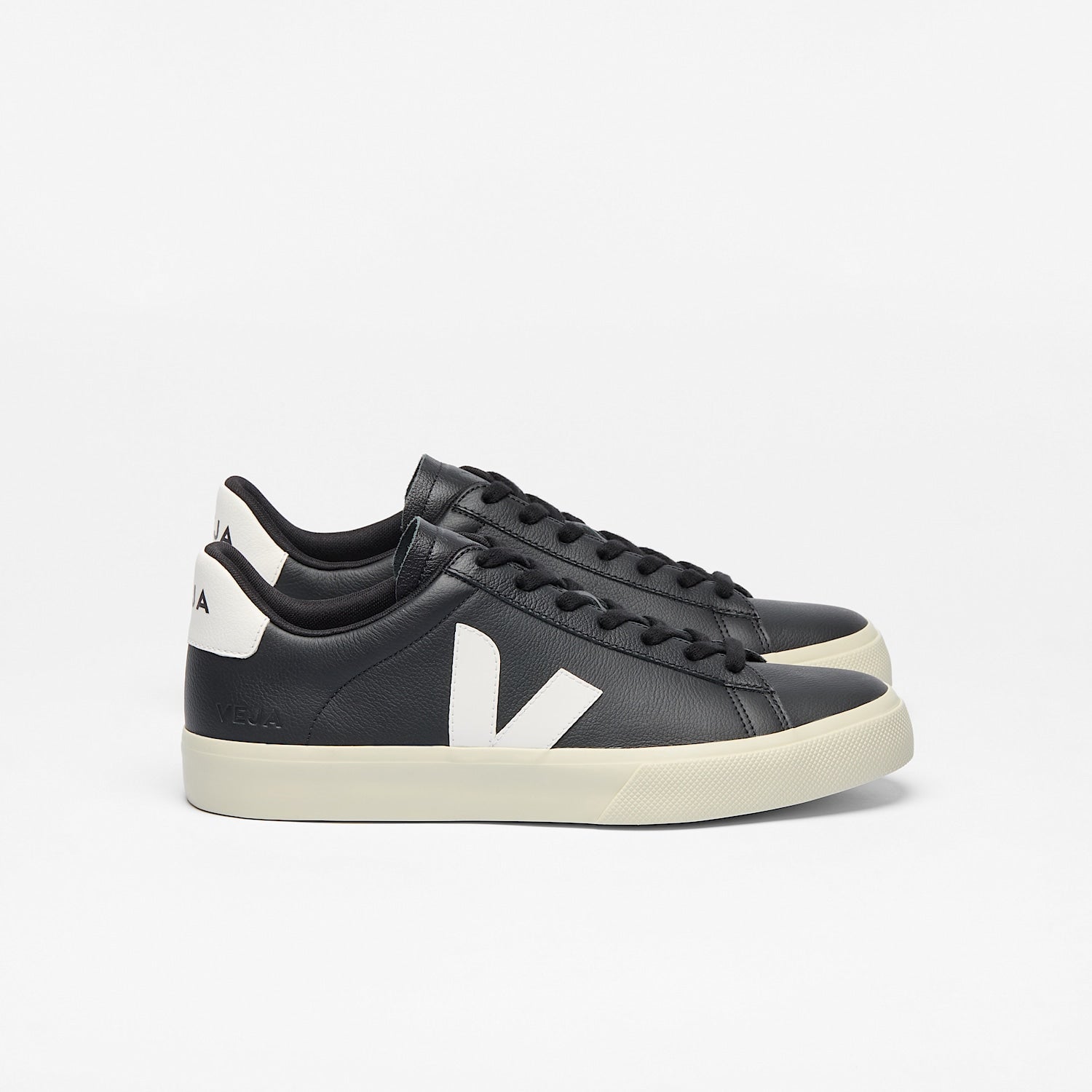 CAMPO LEATHER BLACK WHITE | VEJA US