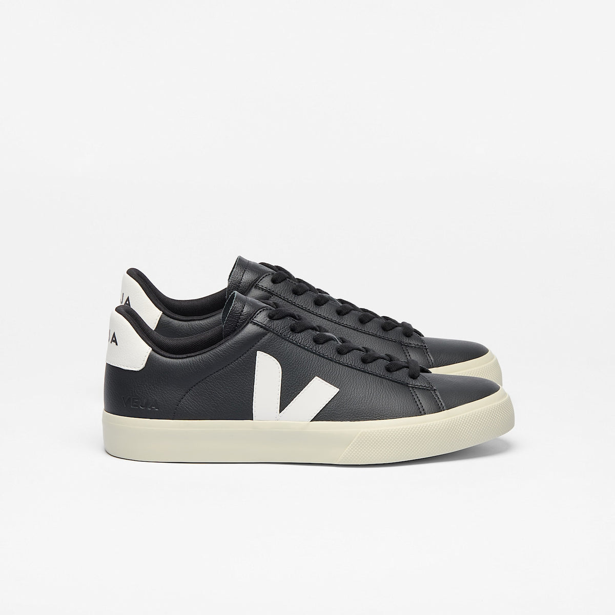 CAMPO LEATHER BLACK WHITE | VEJA US