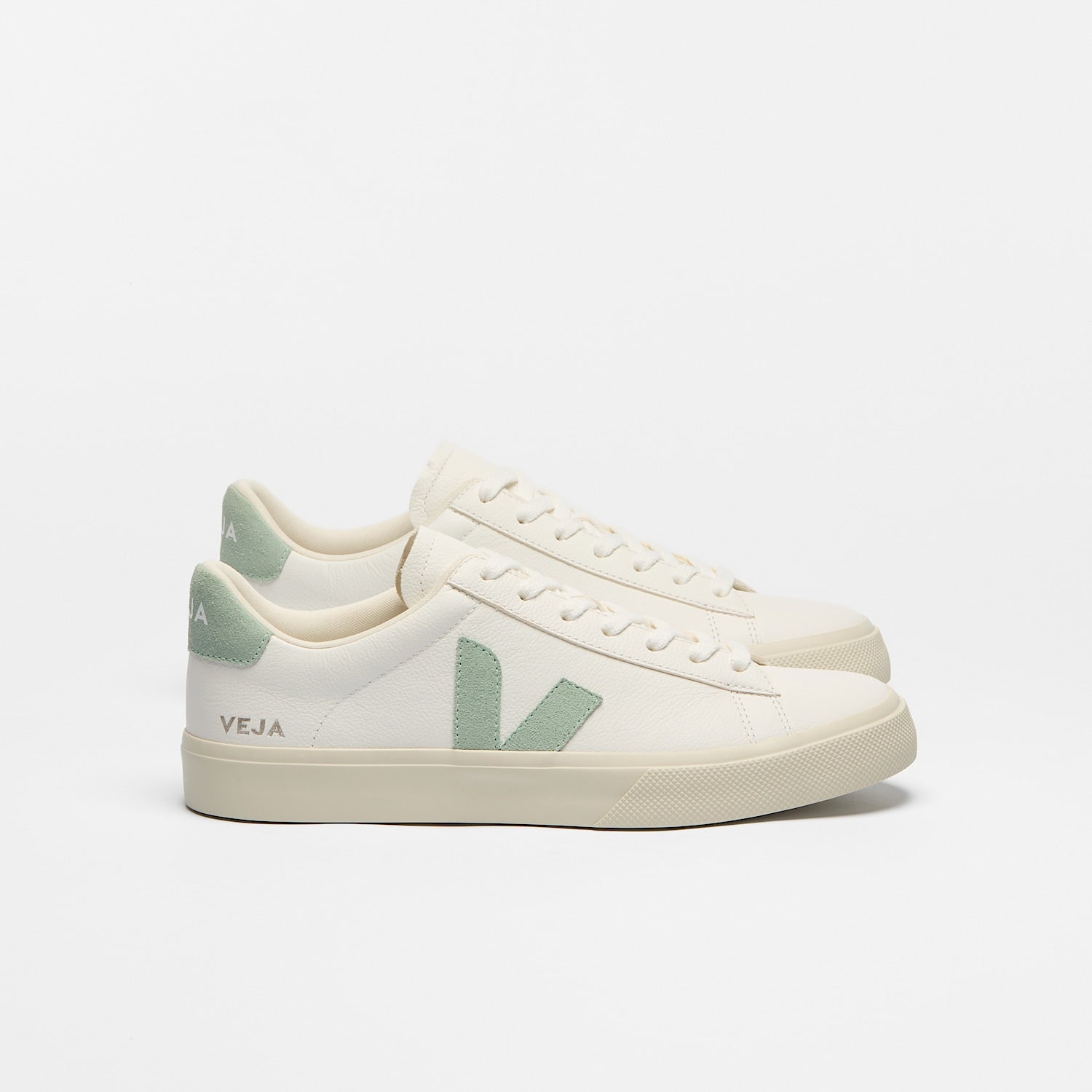 CAMPO LEATHER WHITE MATCHA | VEJA ONLINE