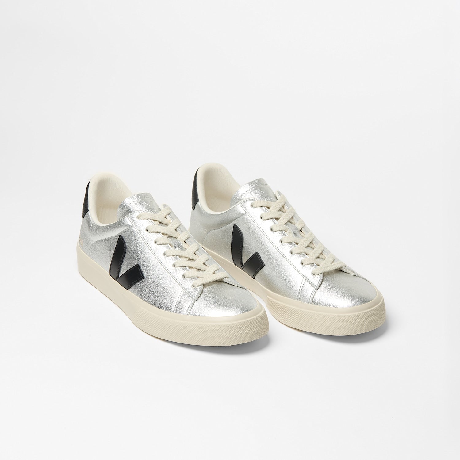 CAMPO LEATHER SILVER BLACK | VEJA US