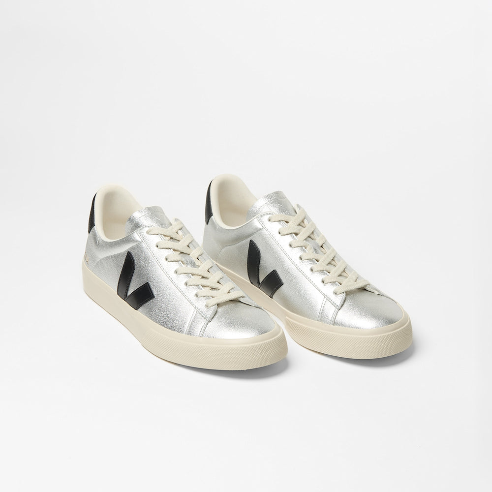 CAMPO LEATHER SILVER BLACK | VEJA US