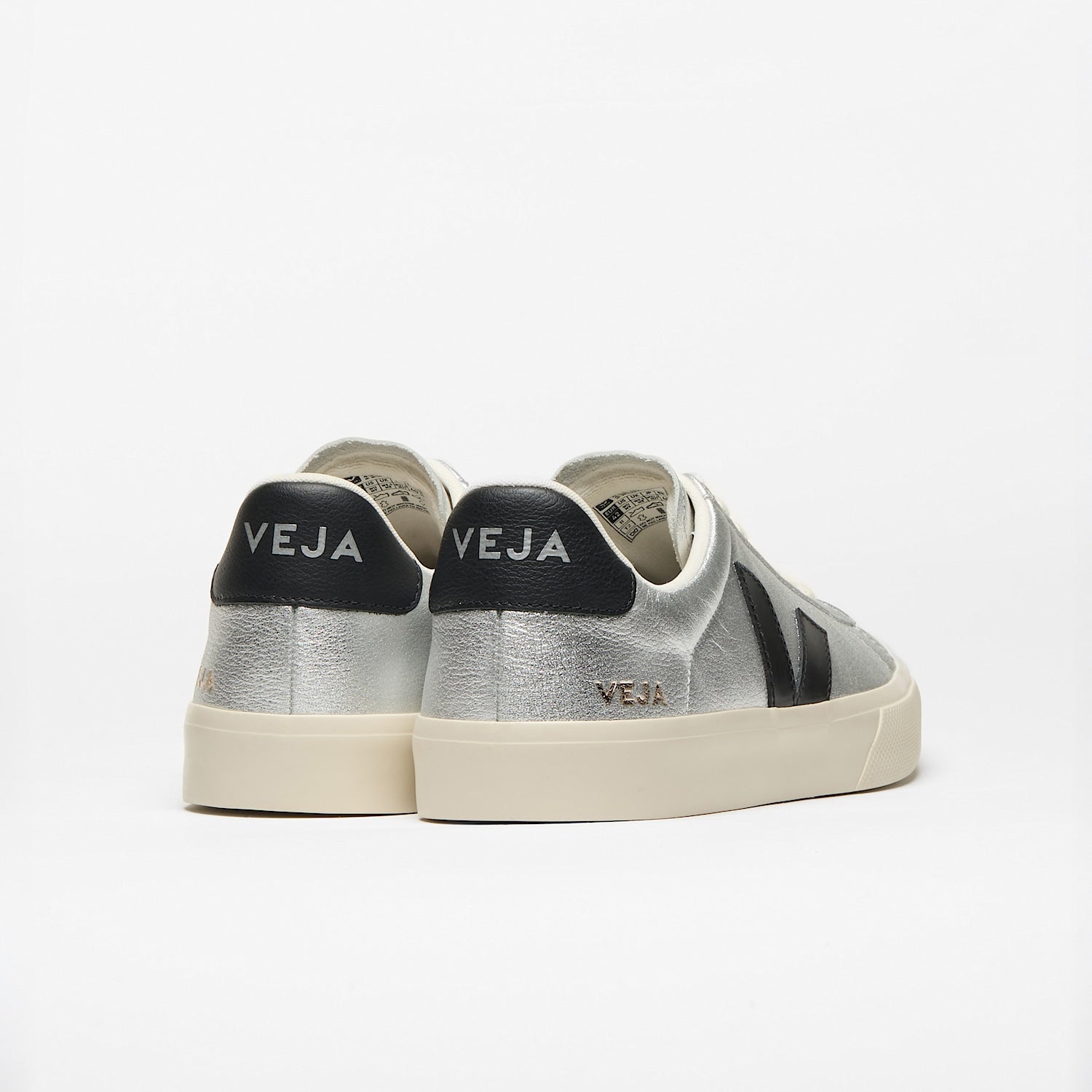CAMPO LEATHER SILVER BLACK | VEJA US