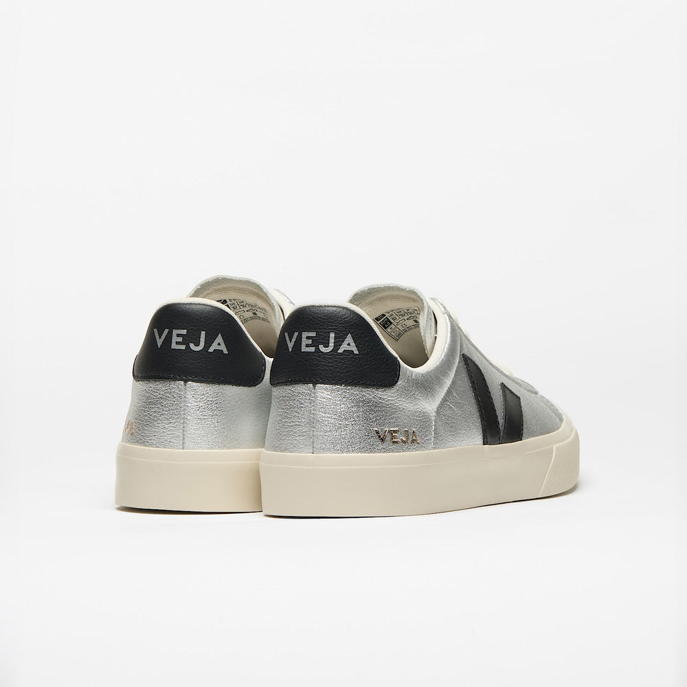 CAMPO LEATHER SILVER BLACK | VEJA US