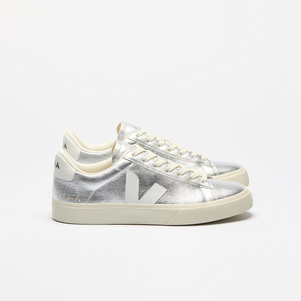 CAMPO LEATHER SILVER WHITE | VEJA SALE