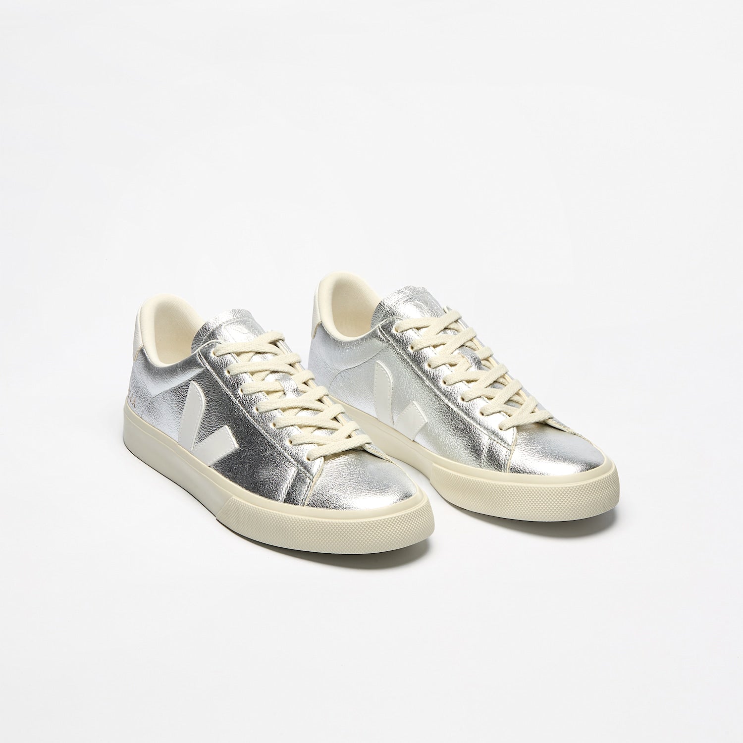 CAMPO LEATHER SILVER WHITE | VEJA SALE