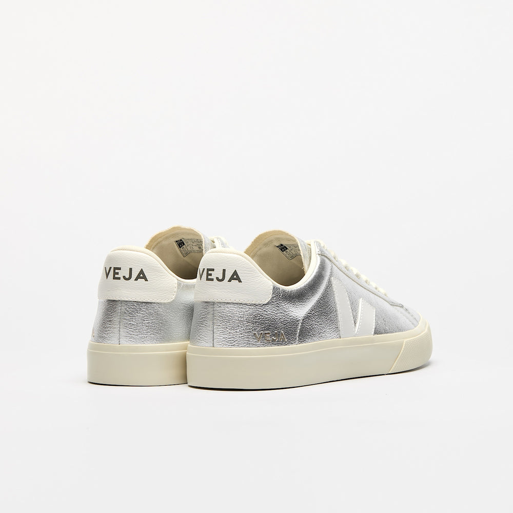 CAMPO LEATHER SILVER WHITE | VEJA SALE