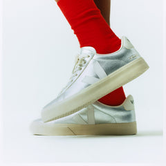 CAMPO LEATHER SILVER WHITE | VEJA SALE