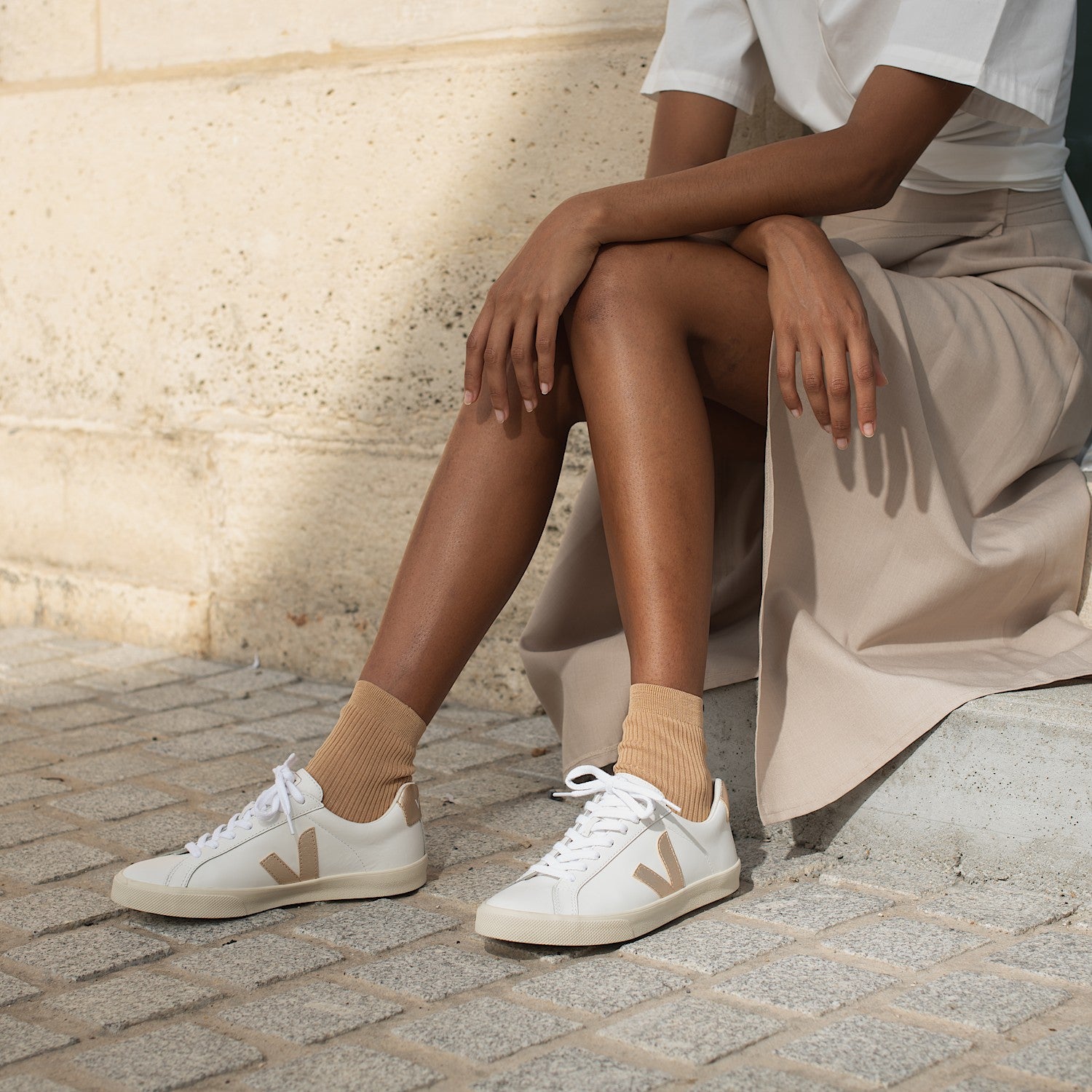 ESPLAR LEATHER WHITE PLATINE | VEJA ONLINE