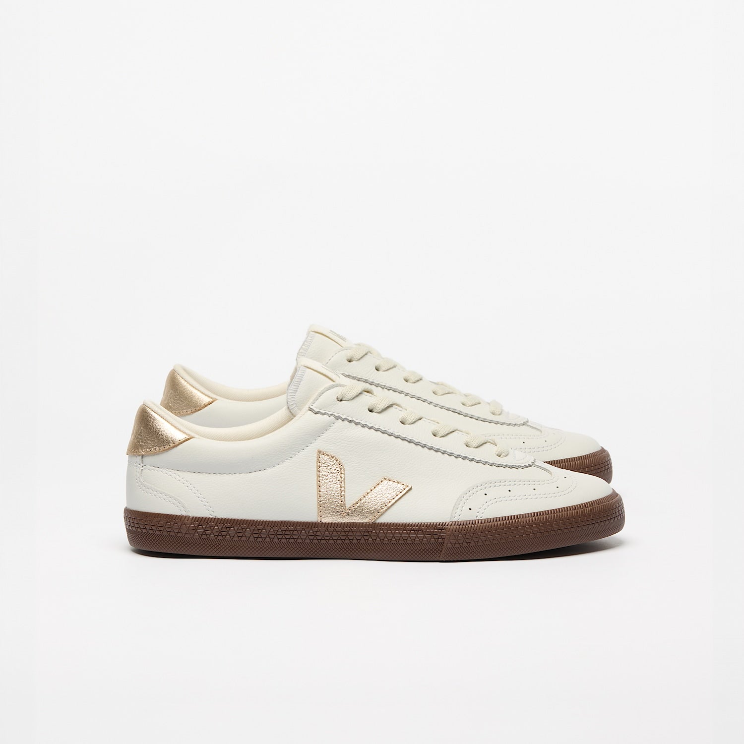 VOLLEY LEATHER WHITE PLATINE BARK | VEJA OUTLET