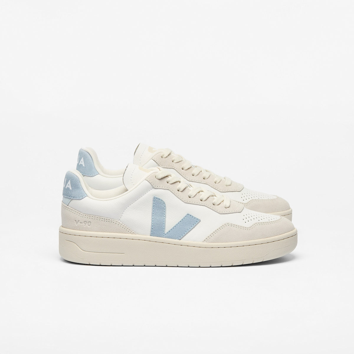 V-90 LEATHER WHITE STEEL | VEJA ONLINE