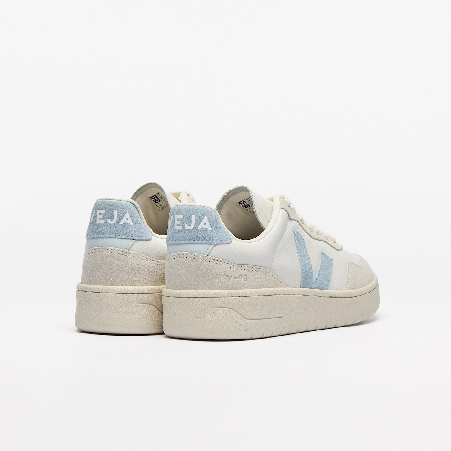 V-90 LEATHER WHITE STEEL | VEJA ONLINE