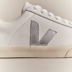 ESPLAR LEATHER WHITE SILVER | VEJA DISCOUNT