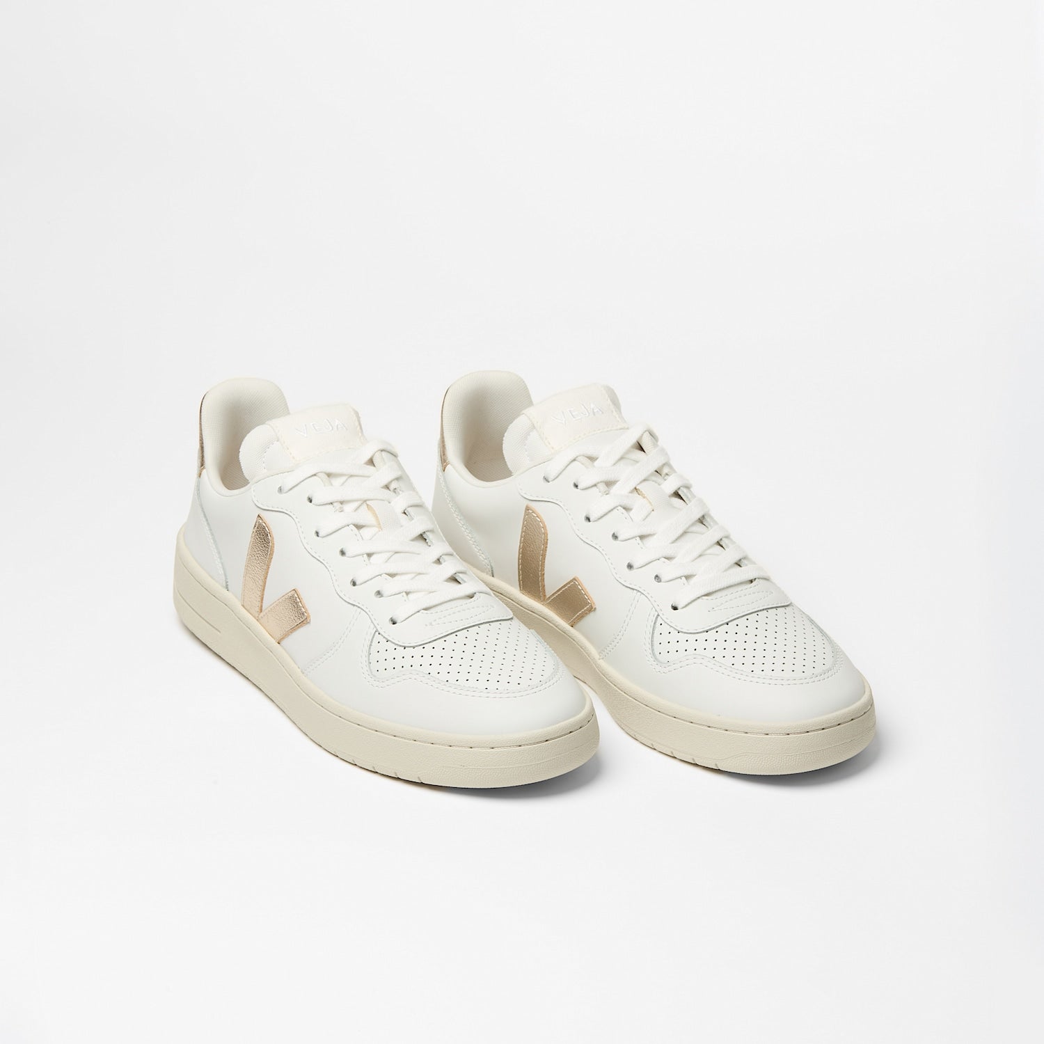 V-10 LEATHER WHITE PLATINE | VEJA OUTLET