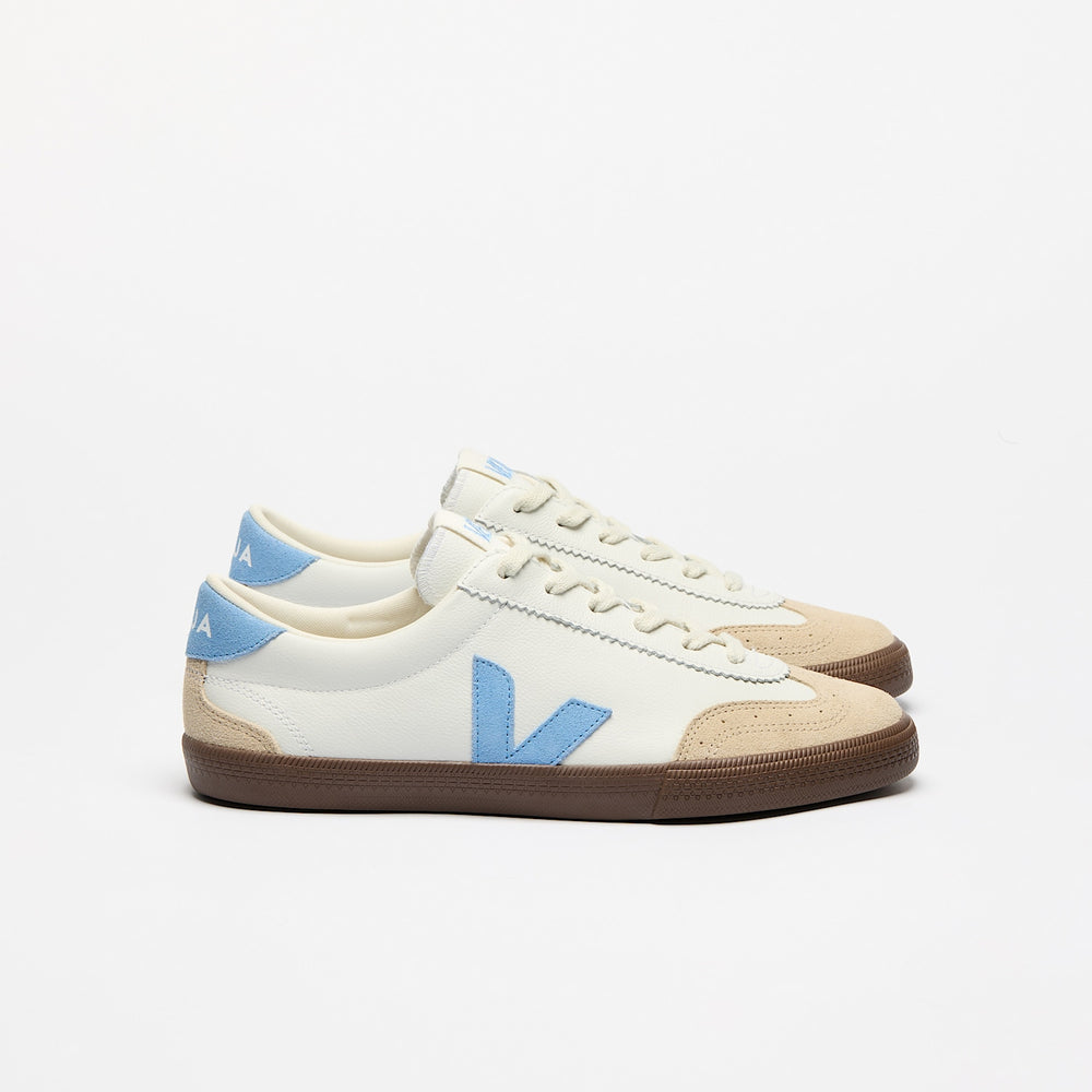 VOLLEY LEATHER WHITE AQUA BARK | VEJA SALE