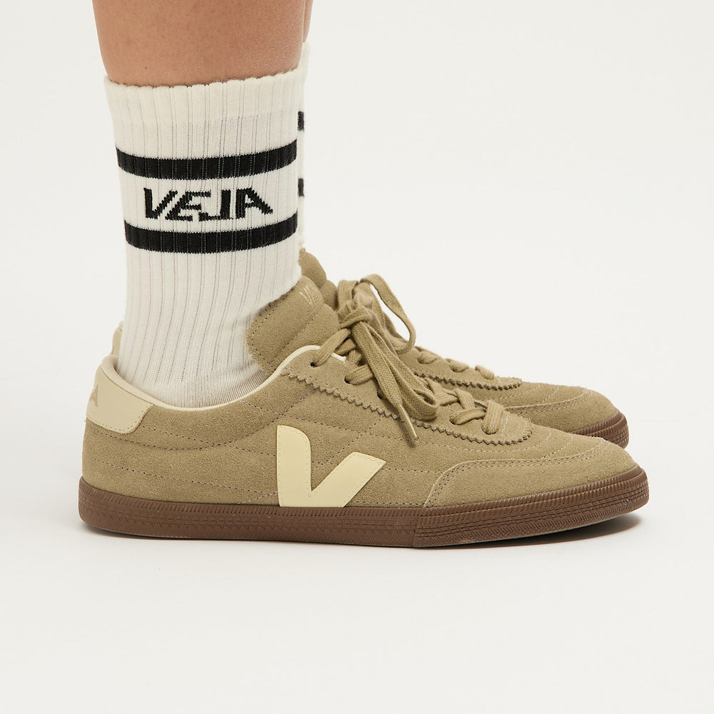 ICONIC SOCKS COTTON WHITE BLACK | VEJA US