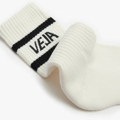 ICONIC SOCKS COTTON WHITE BLACK | VEJA US