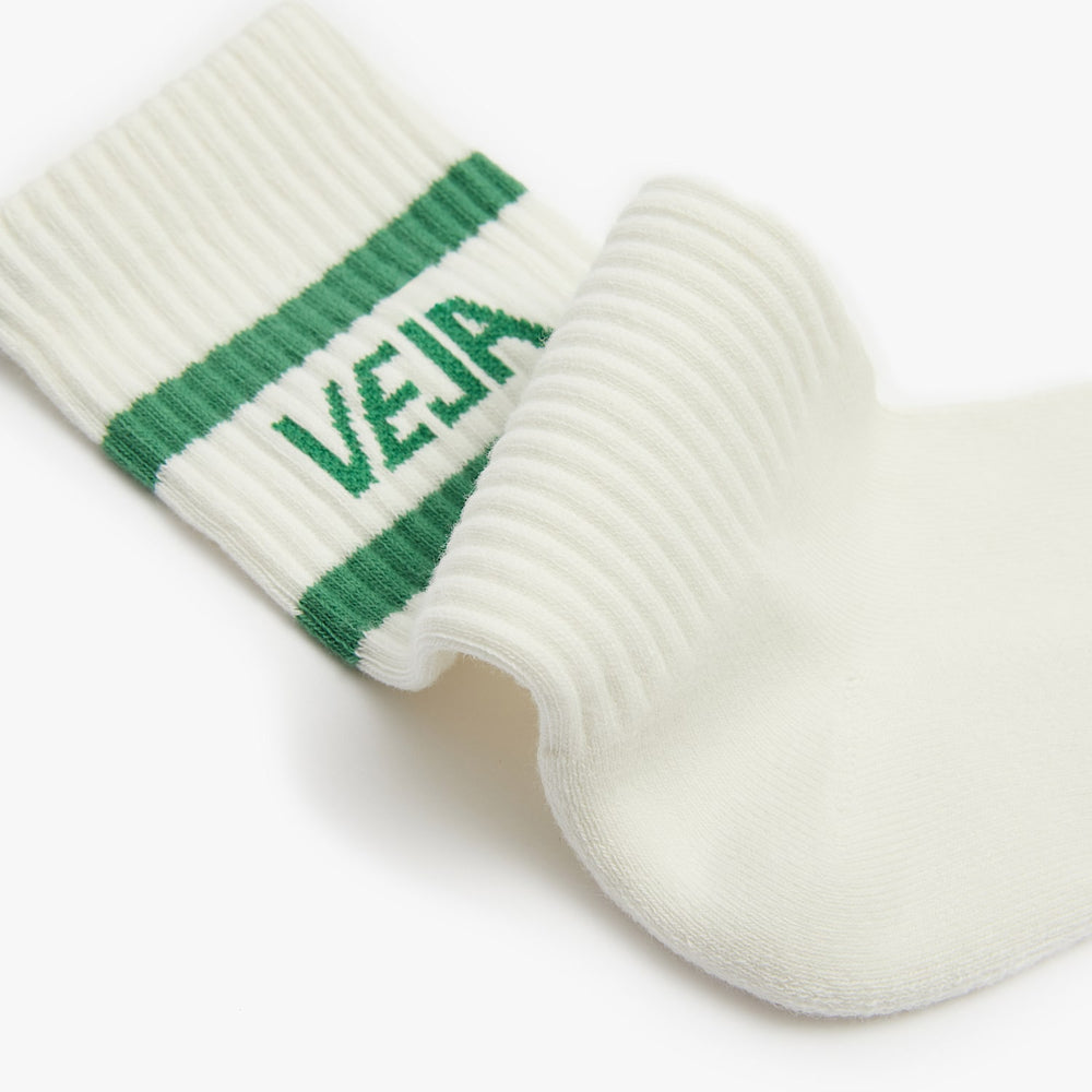 ICONIC SOCKS COTTON WHITE GREEN | VEJA ONLINE
