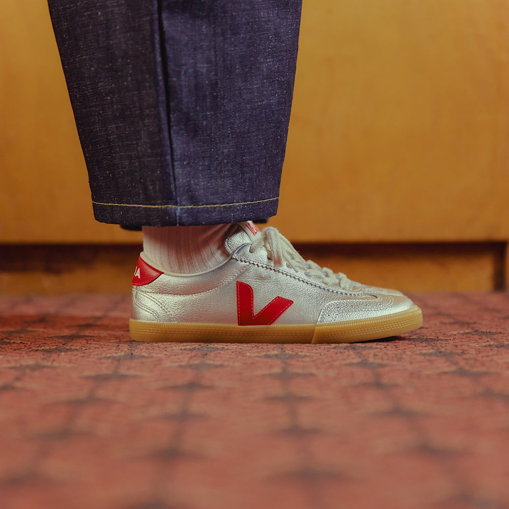 VOLLEY LEATHER SILVER PEPPER | VEJA FOR SALE