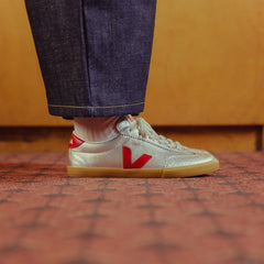 VOLLEY LEATHER SILVER PEPPER | VEJA FOR SALE