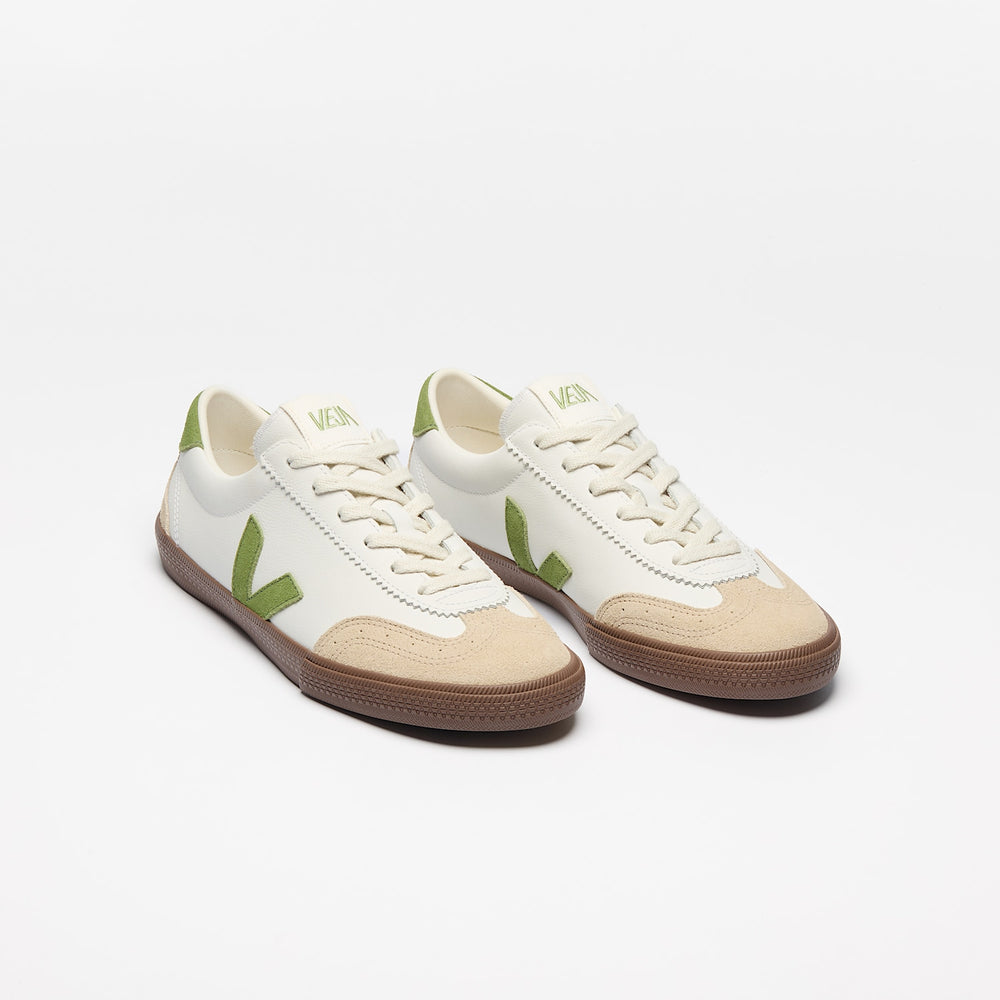 VOLLEY LEATHER WHITE KIWI BARK | VEJA FOR SALE