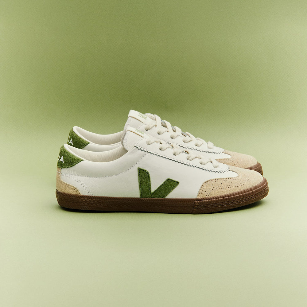 VOLLEY LEATHER WHITE KIWI BARK | VEJA FOR SALE