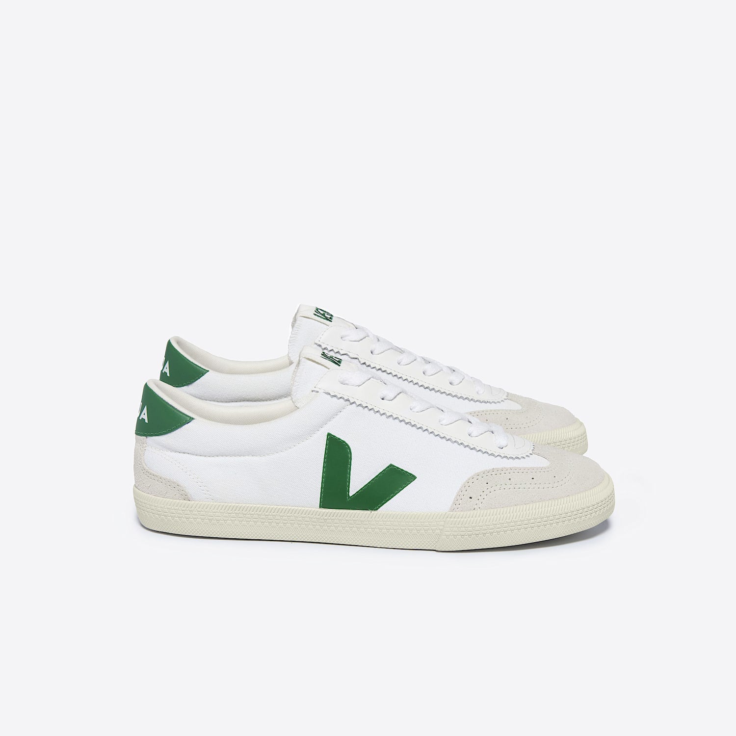 VOLLEY CANVAS WHITE EMERAUDE | VEJA DISCOUNT