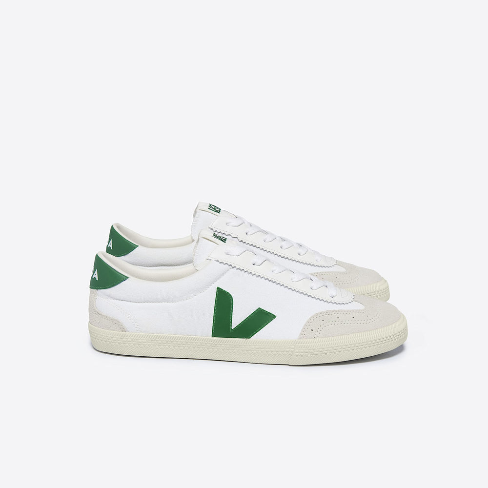 VOLLEY CANVAS WHITE EMERAUDE | VEJA DISCOUNT