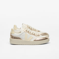 V-90 LEATHER WHITE CALCAIRE PLATINE | VEJA US